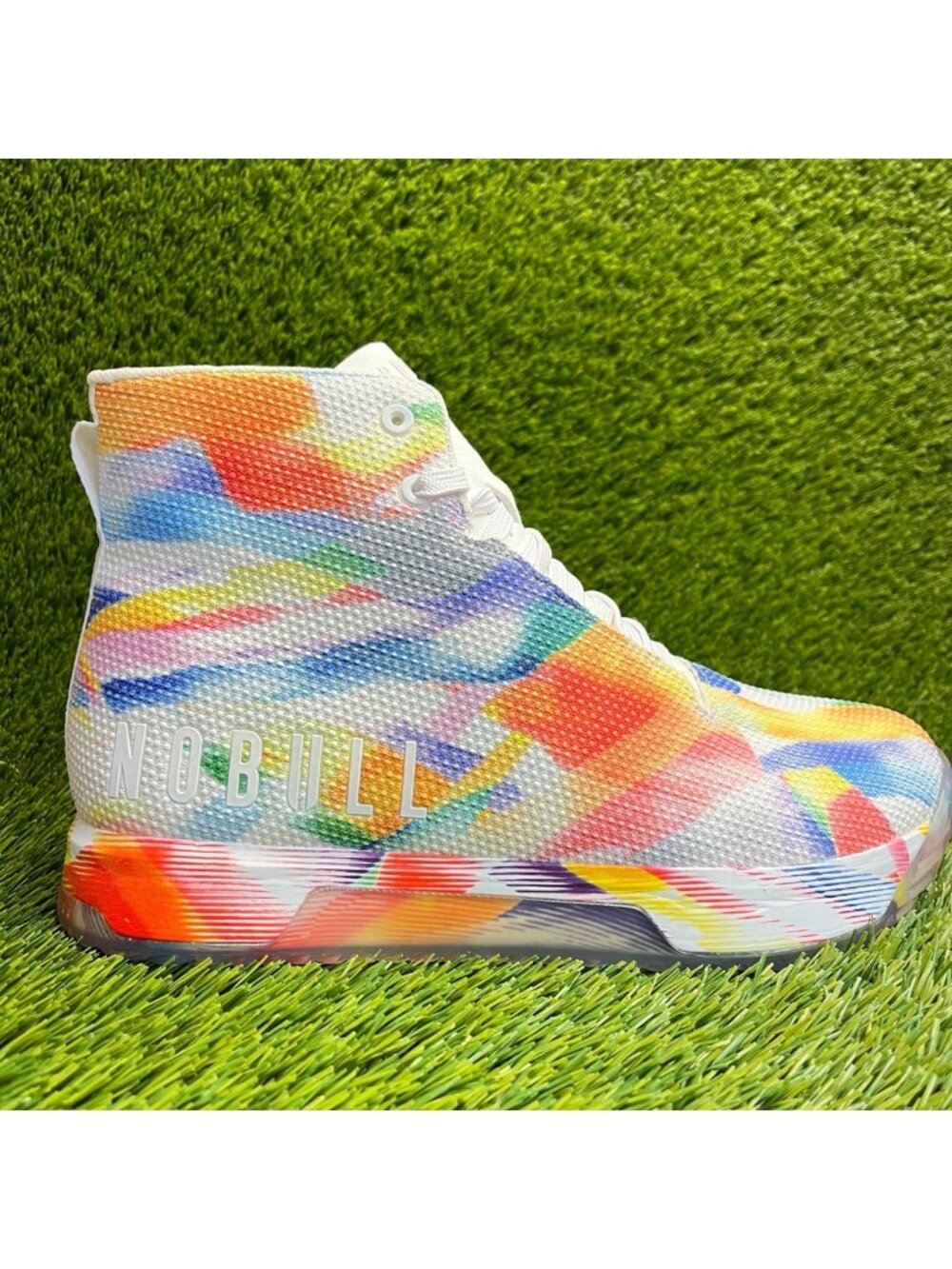 Nobull SF Trainer+ Pride Collection Mens Size 10 White Athletic Shoes Sneakers
